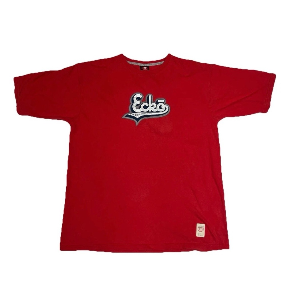 Y2K Ecko Unltd Red Graphic Tee Mens Large Hip Hop Streetwear